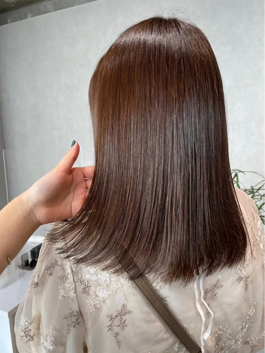 ミディアム カラー トリートメント 透明感カラー🫧🎀 まりなのヘアスタイル