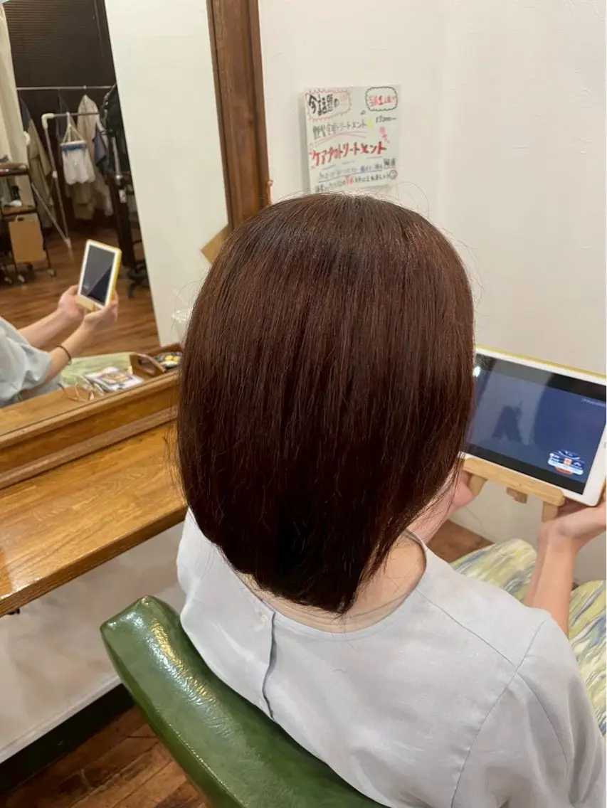 カラー ブラウンカラー ピンクカラー 永井 幸枝のヘアスタイル