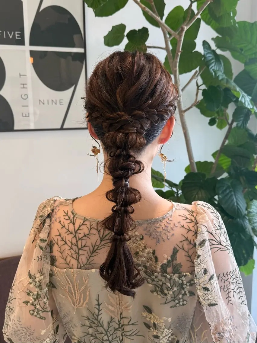 🪽【結婚式・お呼ばれ】華やかヘアアレンジ・ヘアセット୨୧【早朝可】の写真
