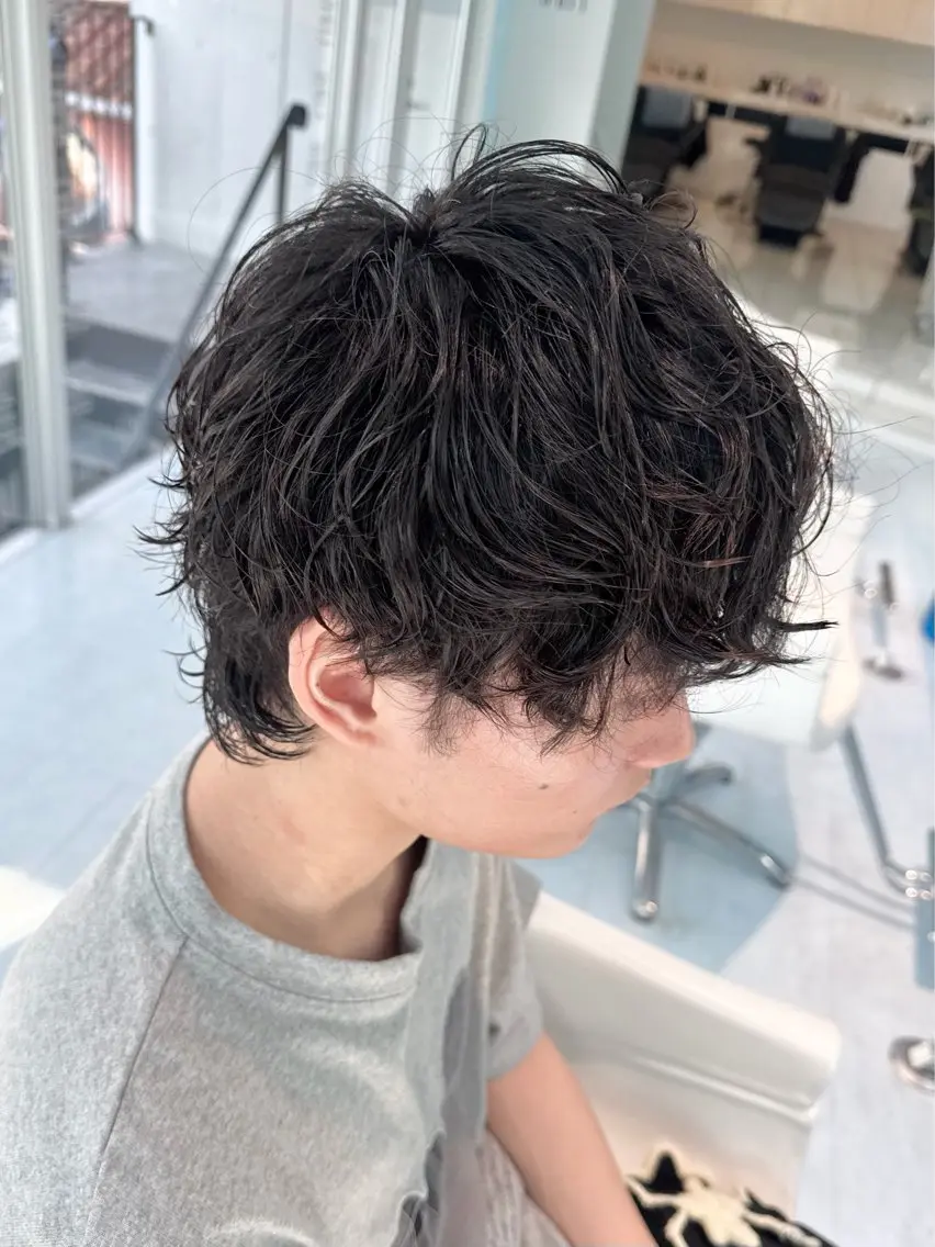 ショート パーマ カット パーマ AMITYメンズ特化 ASUMIのヘアスタイル