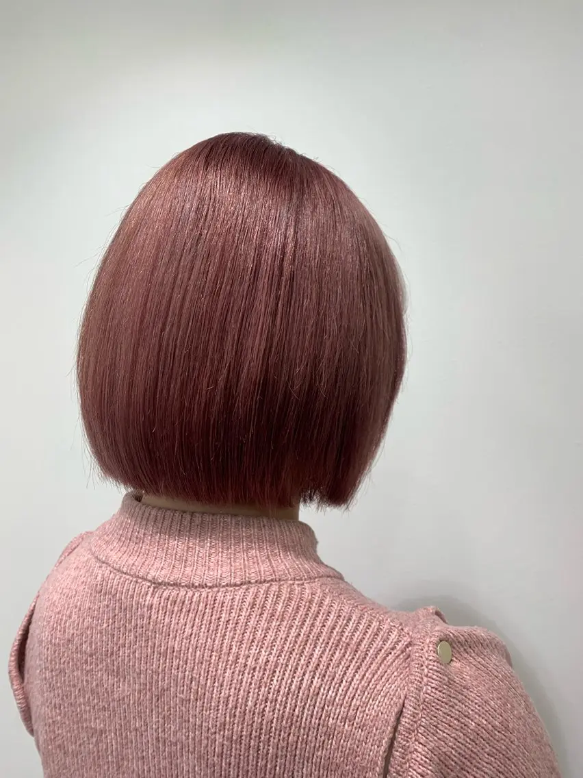 カラー ピンクカラー Rina🪄 韓国風レイヤーcutのヘアスタイル