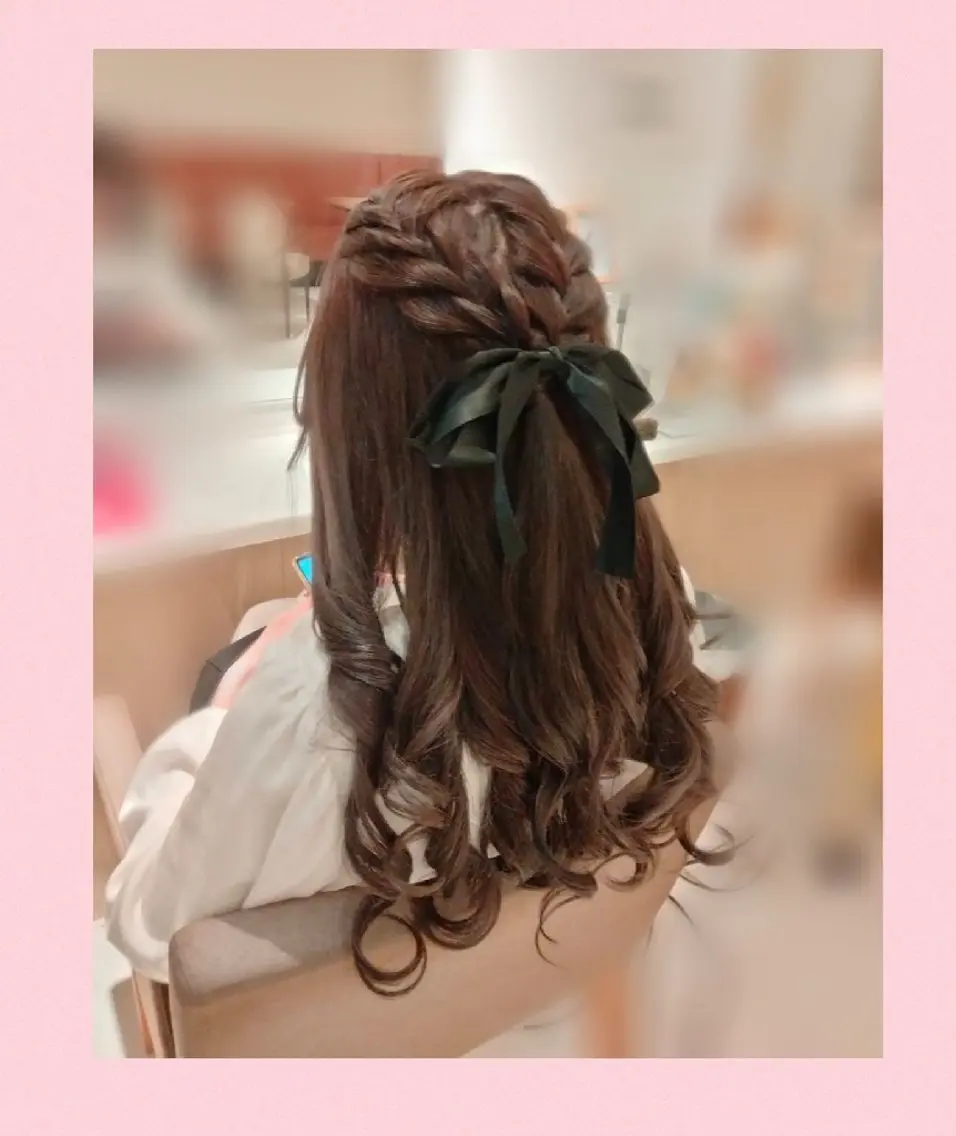 ハーフアップ デイタイムの写真