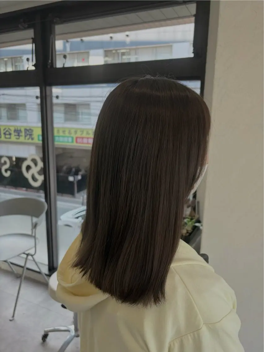 ミディアム カラー 透明感カラー グレージュ ヘアカラー トリートメント 【SiLO】 nanamiのヘアスタイル