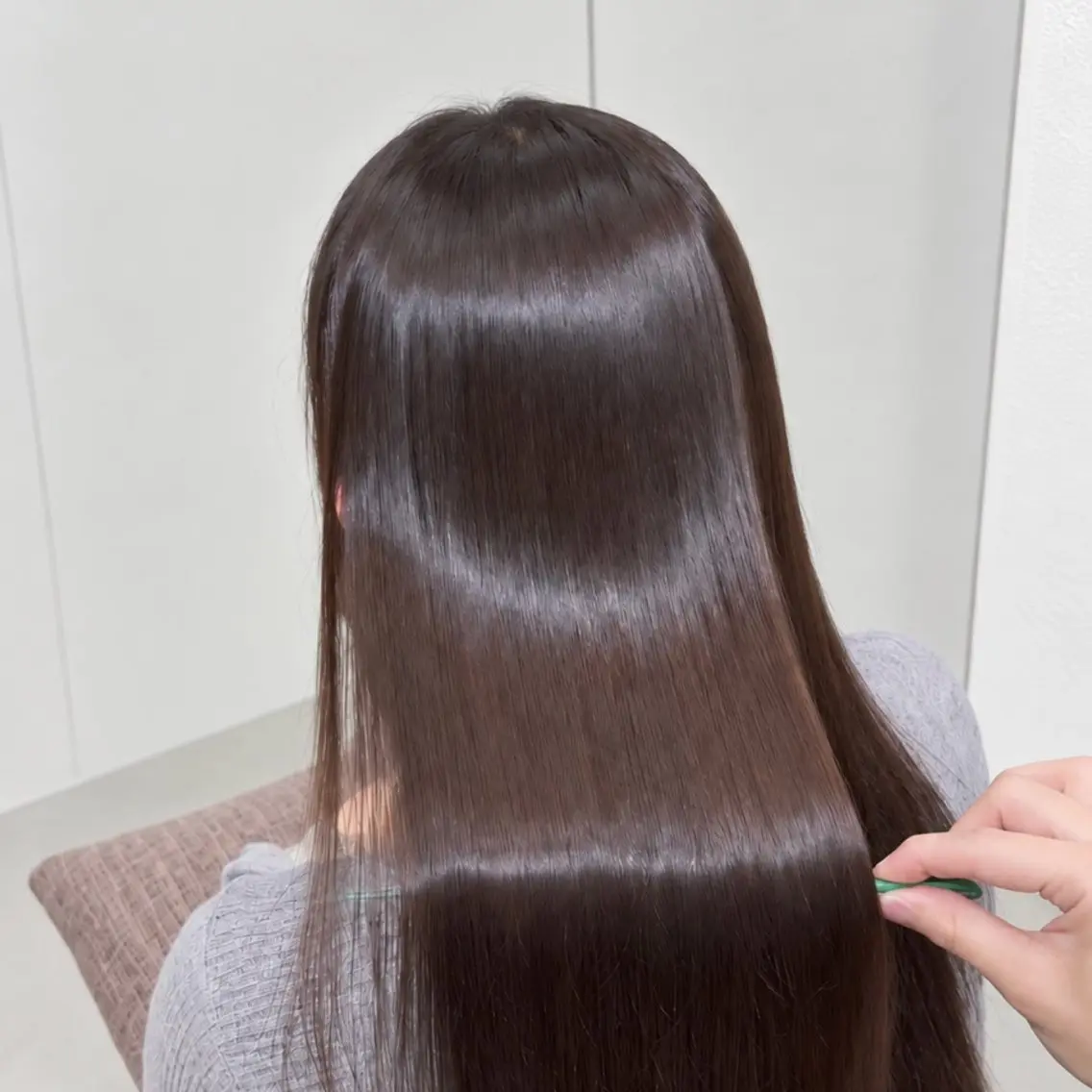 ロング カット 縮毛矯正 トリートメント 髪質改善　縮毛矯正 つやボブ／銀座／あおのヘアスタイル