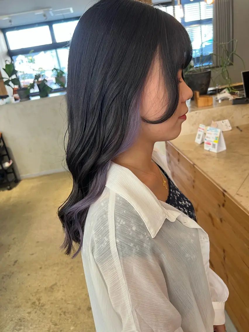 ロング カラー ヘアアレンジ 🫧パーマ 🫧RENのヘアスタイル