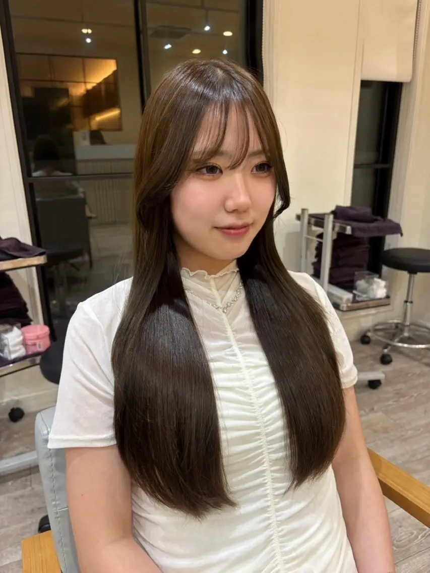 ロング ヘアカラー トリートメント 大木 唯月のヘアスタイル