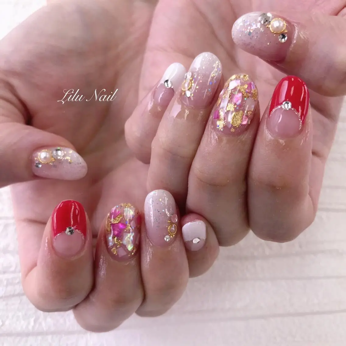 ネイル フレンチネイル グラデーション モチの良さ◉ フィルインネイル♡のネイルデザイン