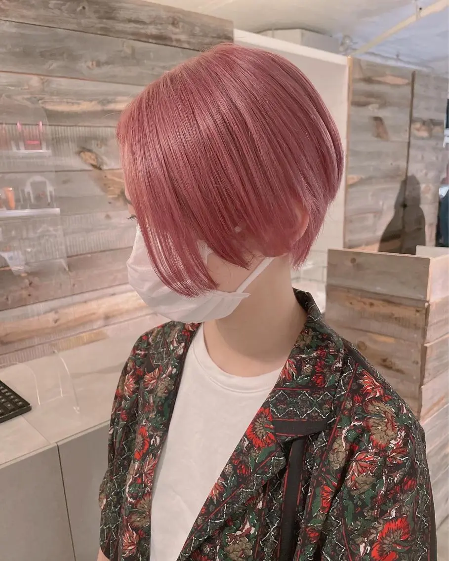 ⭐️カット&透け感たっぷり✨ケアブリーチonカラー&トリートメント⭐️ /ダブルカラー/リタッチ/ショート/メンズの写真