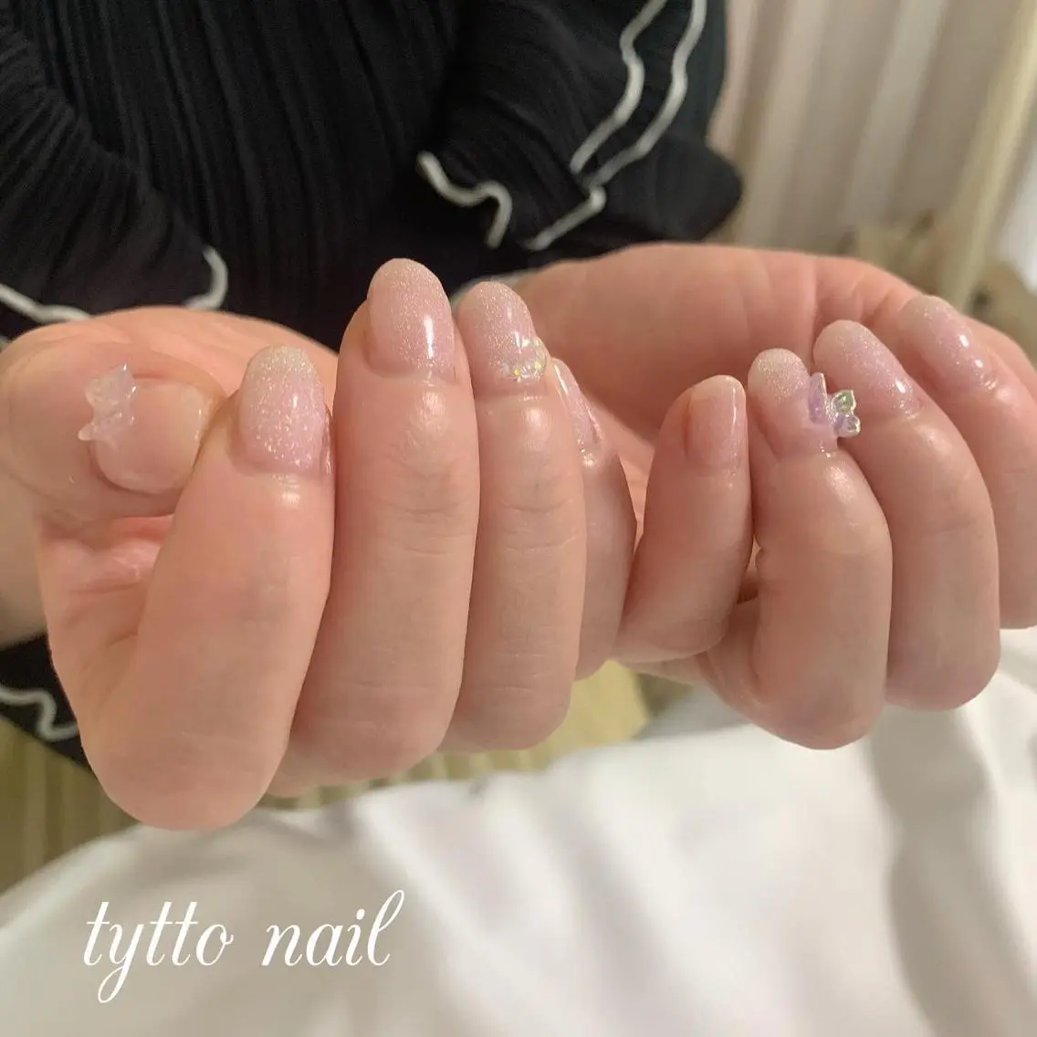ネイル オーロラネイル クリアネイル 氷ネイル・うるうるネイル 韓国ネイル マグネットネイル ハンドネイル tytto nail ❤︎‪‪eri‪‪のネイルデザイン