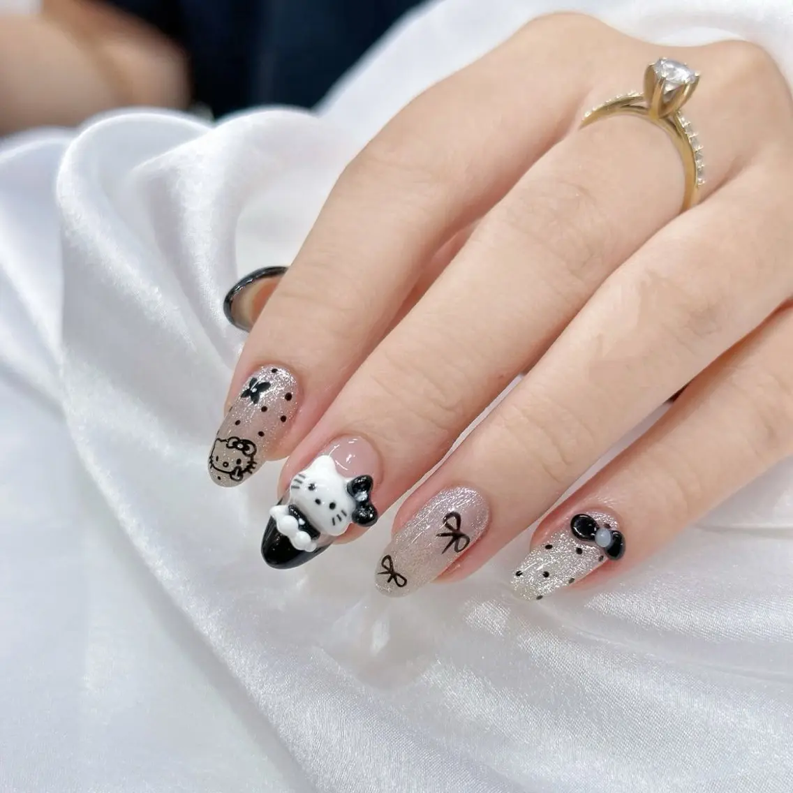 ネイル ボルドー チークネイル 長さ出し フレンチネイル ジェルネイル ハンドネイル VANI Belle Nailのネイルデザイン