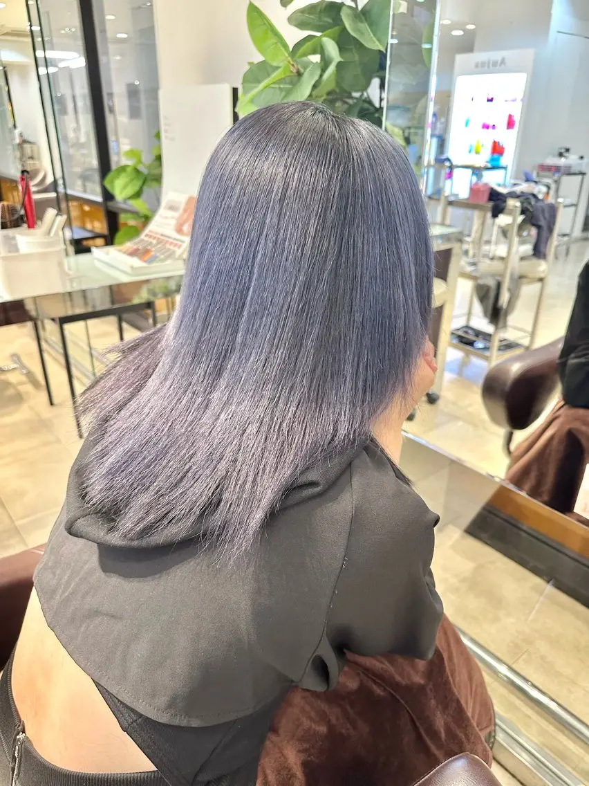 セミロング カラー 【縮毛矯正/髪質改善 /ケアカラー】十場のヘアスタイル