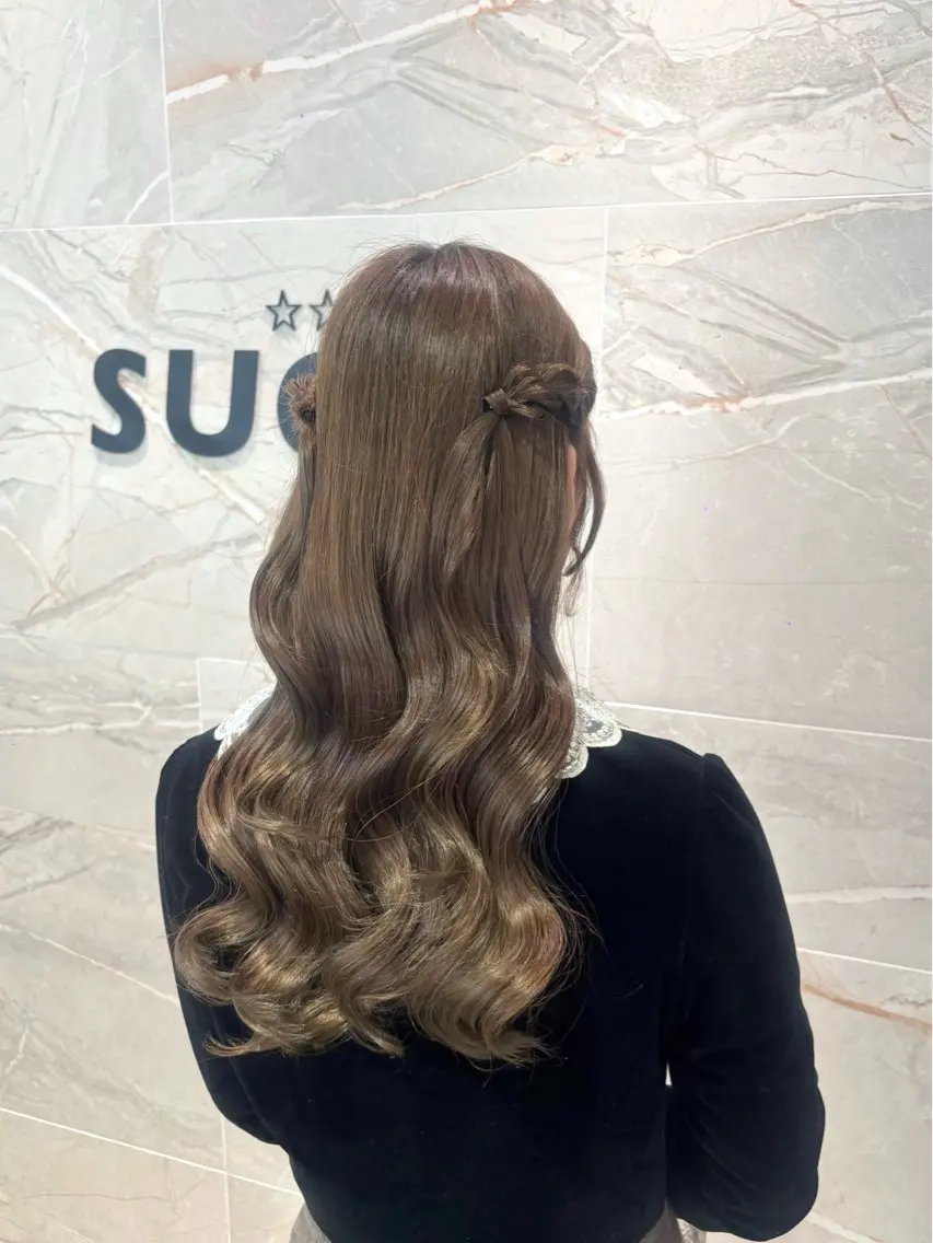 ロング ヘアアレンジ ヘアセット 髪質改善縮毛５０％ OFF/吉田 響歌♡のヘアスタイル