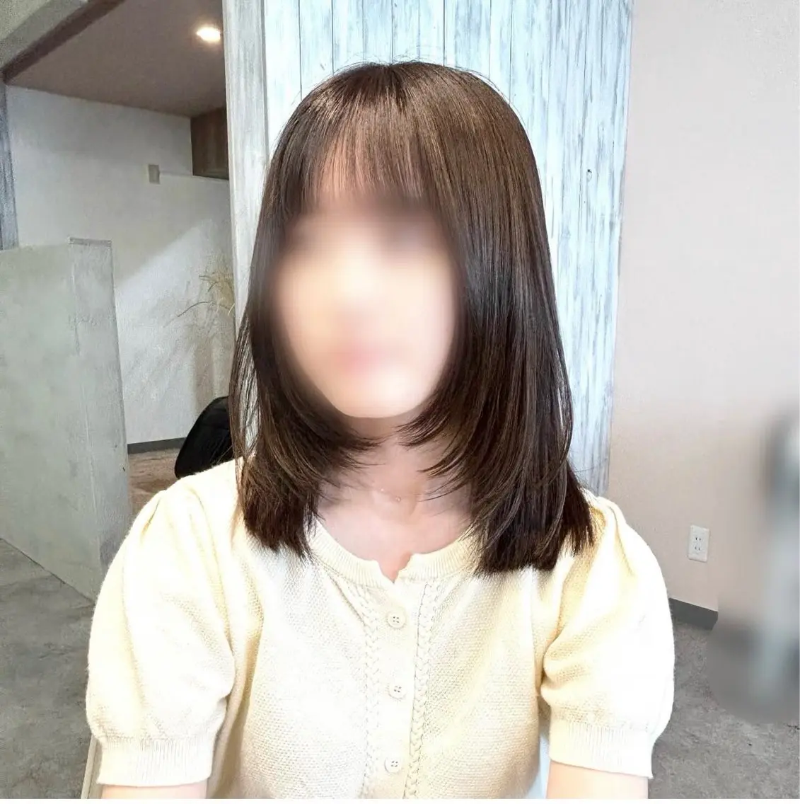ミディアム 久留米韓国ヘア 【女性限定】のじよのヘアスタイル