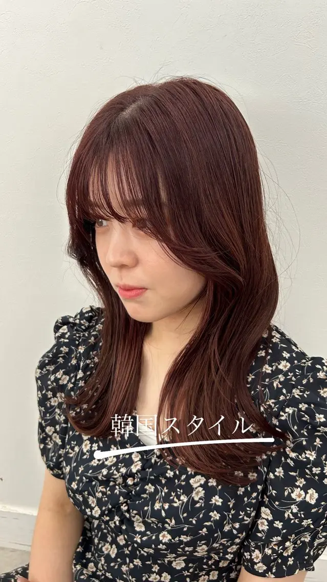 💎カット&艶カラー&オーダーメイドトリートメント¥8800​〜​ /お顔周りレイヤー/韓国ヘアの写真
