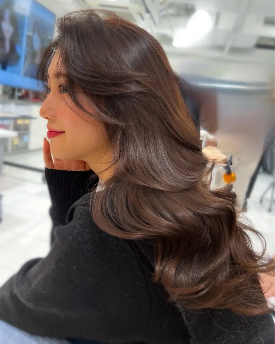 セミロング カラー 映える顔まわり/前髪 特化 💗 ユキマのヘアスタイル