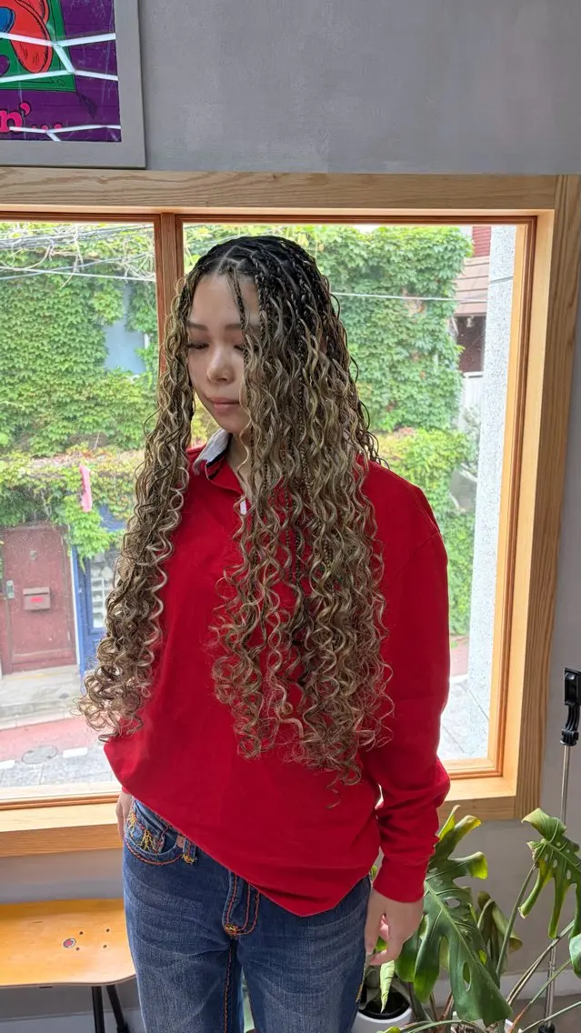 ロング ヘアアレンジ エクステ ヘアセット 水野 明羽のヘアスタイル