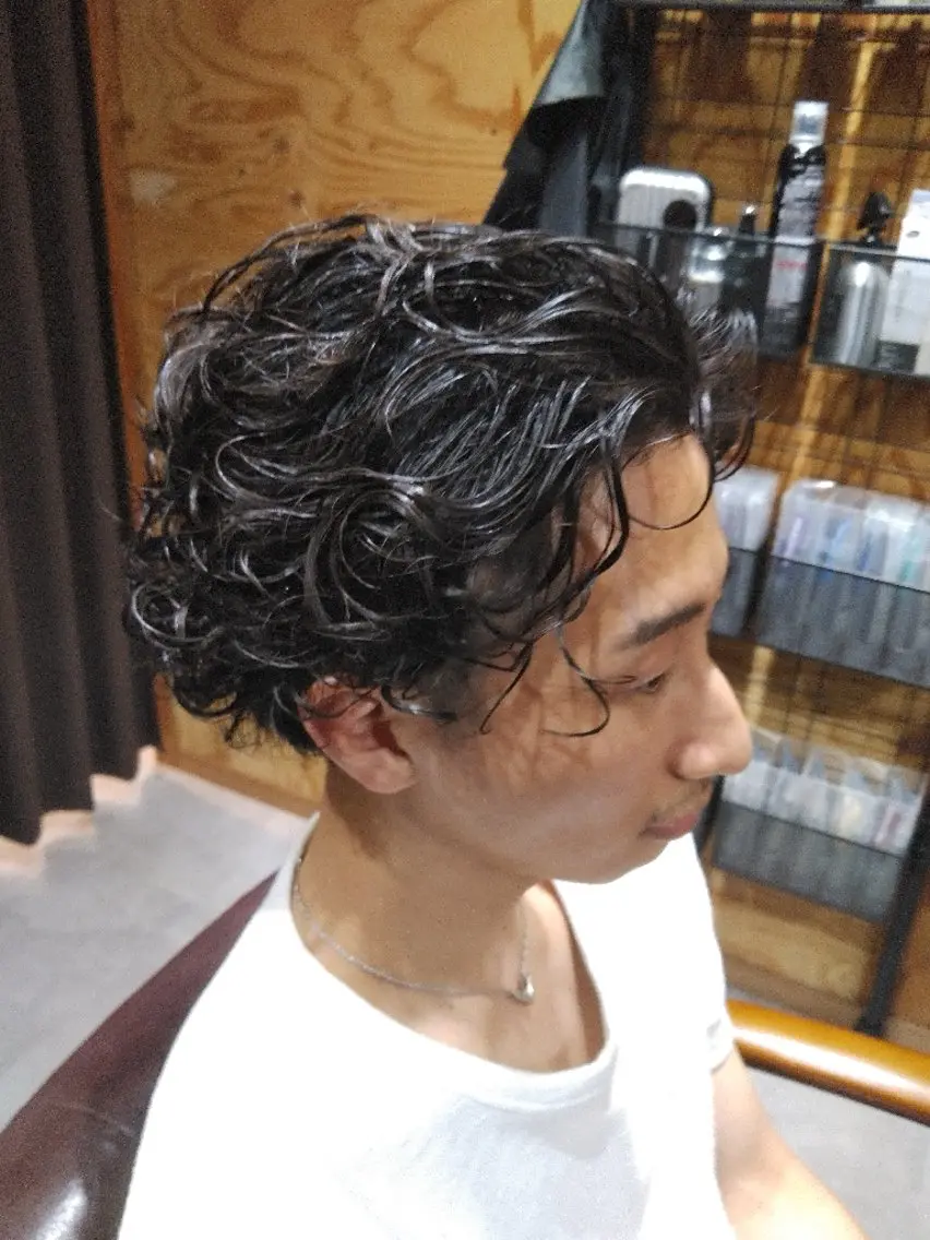 パーマ メンズ ショート 24h受付の髪質改善 ＆ヘッドスパ┃髙橋のヘアスタイル