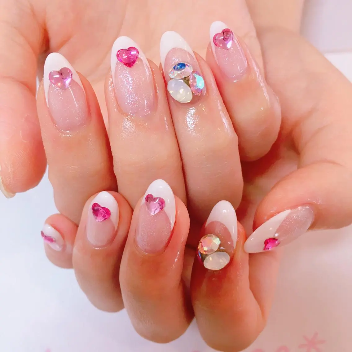 ネイル ハート La neige* yuki 🐩🌙のネイルデザイン