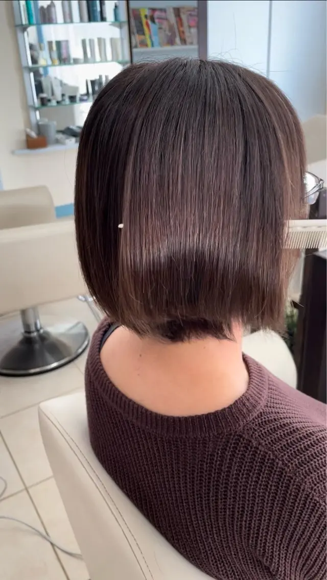 ミディアム 縮毛矯正 朝生 海都のヘアスタイル