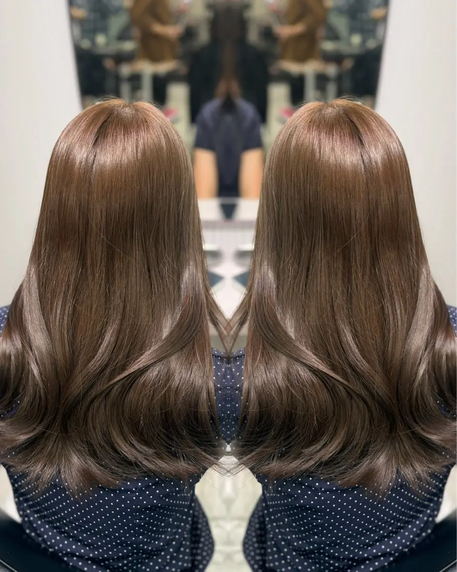カラー ヘアカラー トリートメント RAF／Lino 美髪矯正／暗髪カラーのヘアスタイル