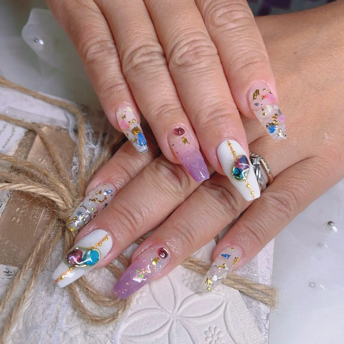 Handネイル【120分やり放題】+パラジェル ¥12800の写真