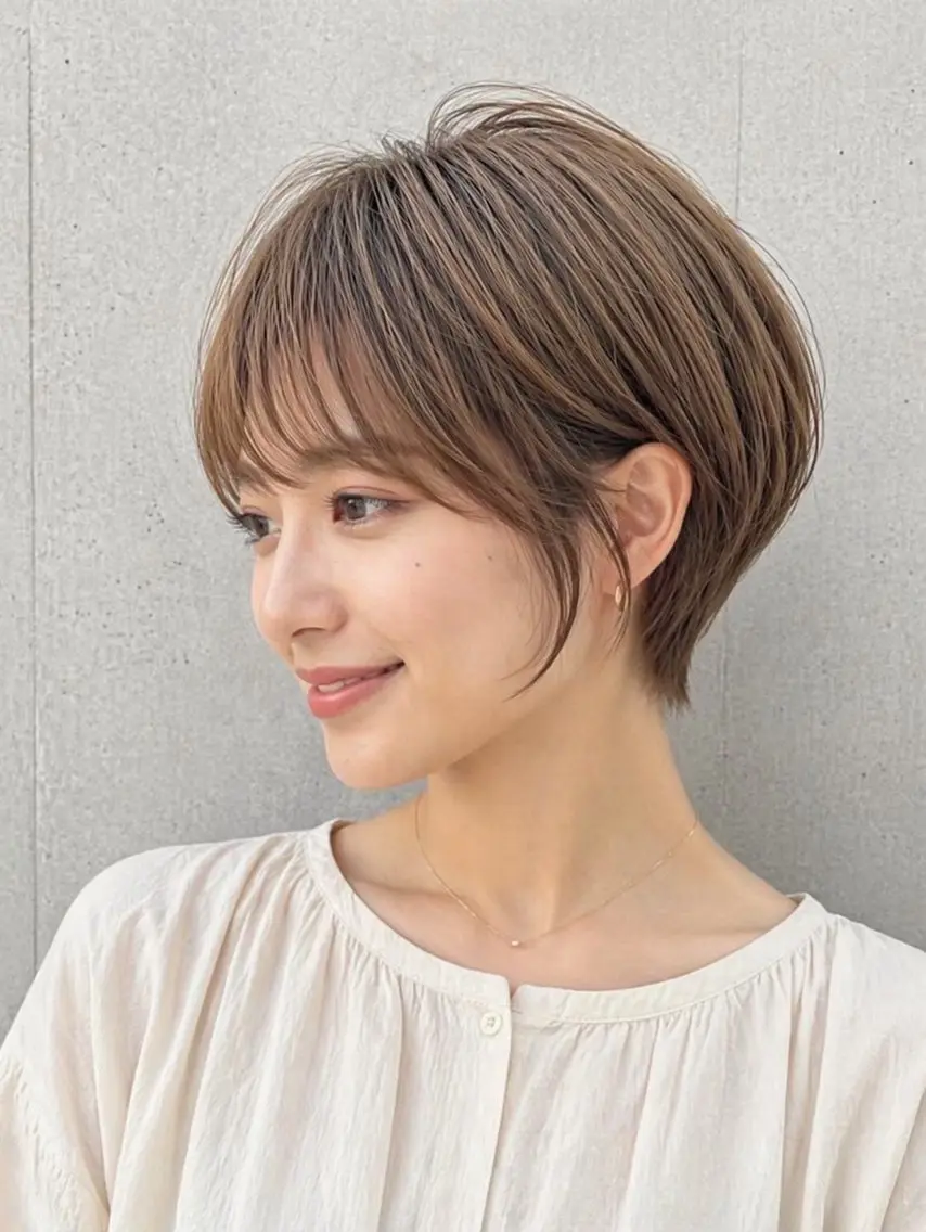 ショート カット ヘアカラー 宇梶 千愛のヘアスタイル
