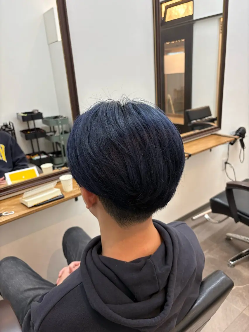 カラー ブルーカラー メンズパーマ×カラー ×新宿　　裕世のヘアスタイル