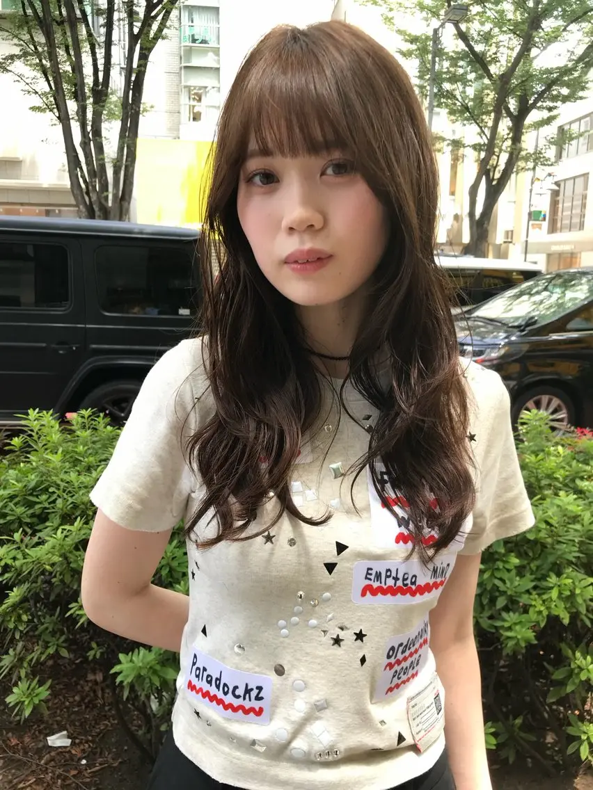 ミディアム カラー ブリーチ ブリーチなしカラー カット ヘアカラー トリートメント オリーブカラー/ 赤み消し特化/トモキのヘアスタイル