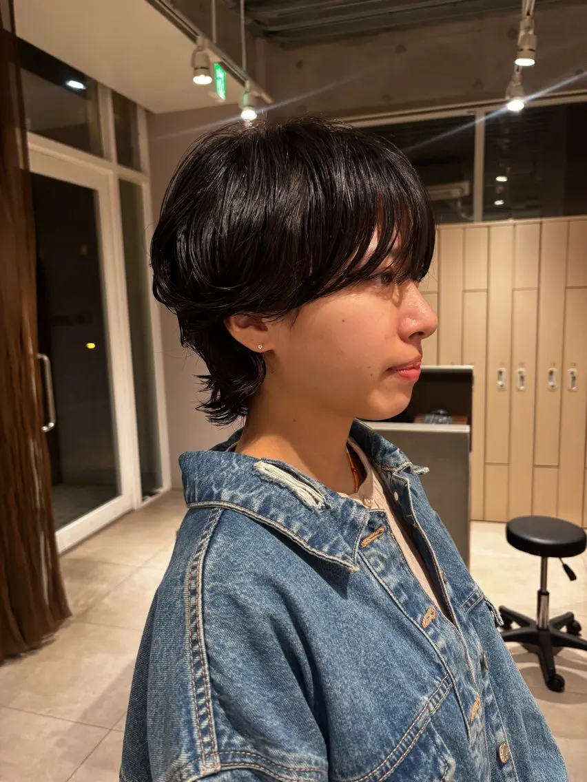 ショート パーマ カット パーマ 渡邊 百咲のヘアスタイル