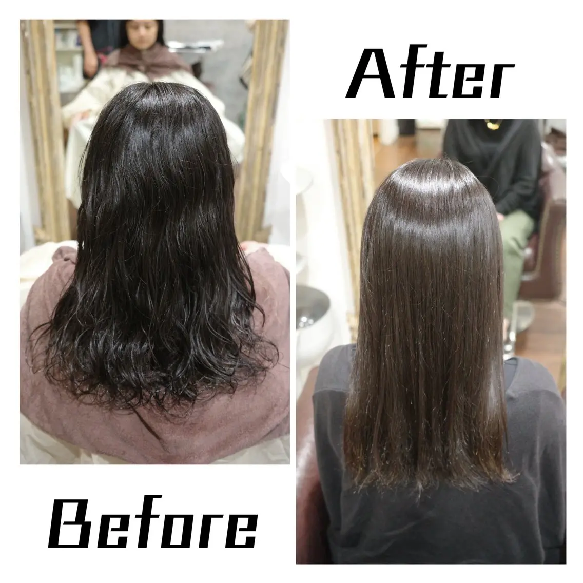 ロング パーマ ストレートパーマ よしだ まゆこのヘアスタイル