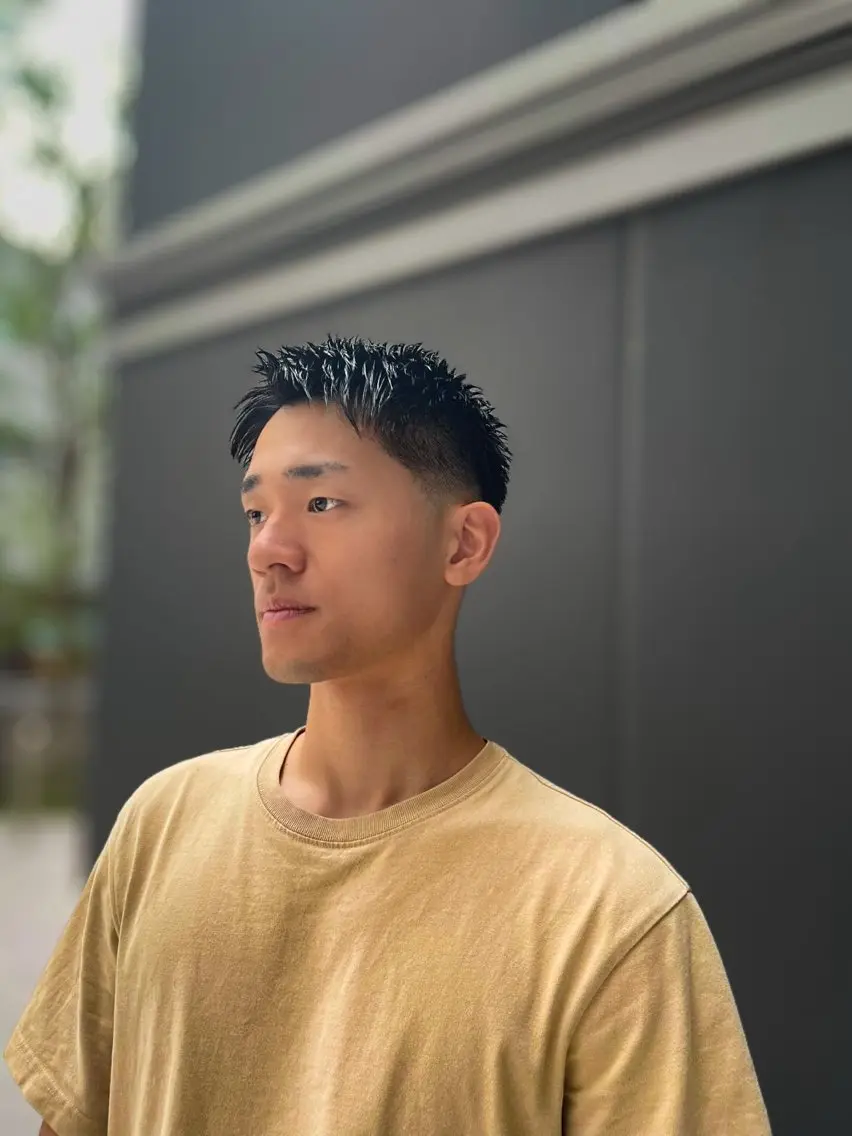 ショート メンズ アップバング フェードカット 刈り上げ カット Daichi /メンズ専門のヘアスタイル