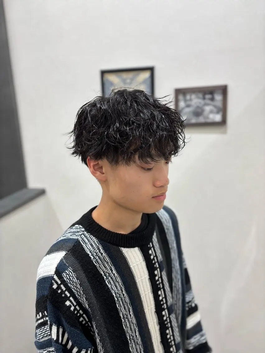 パーマ メンズ 𝑴𝒆𝒏𝒔特化 /パーマ人気/竜也のヘアスタイル