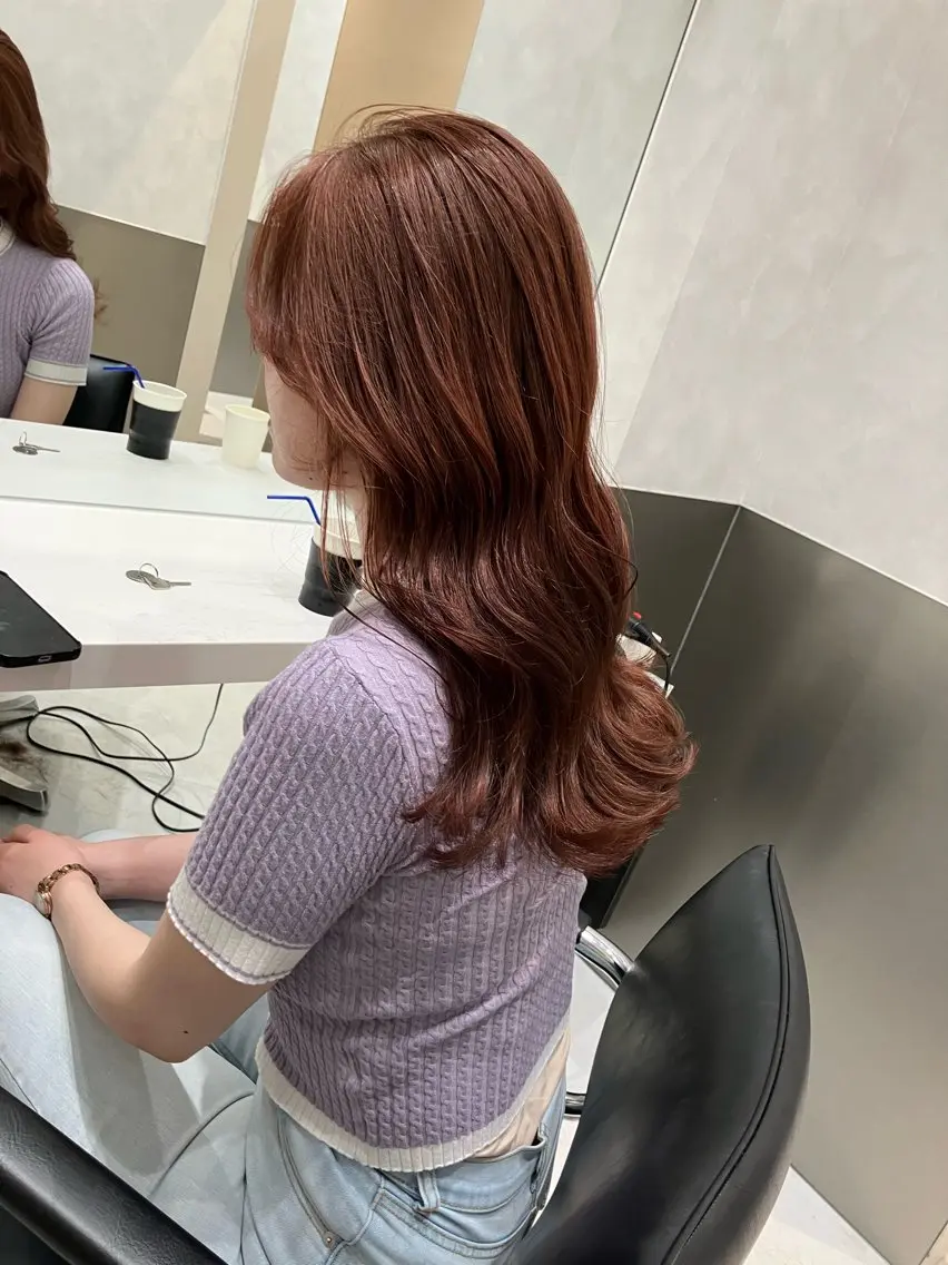 ロング カット ヘアカラー トリートメント 💖ブリーチなし透明 感💖ASAHIのヘアスタイル