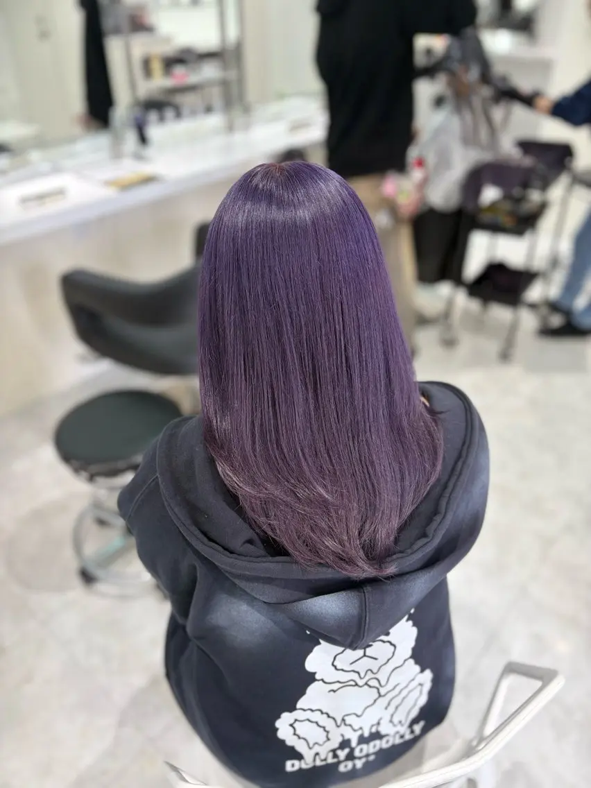 セミロング カラー ヘアカラー 🤍ྀི透ける寒色 Cocoa🤍ྀིのヘアスタイル