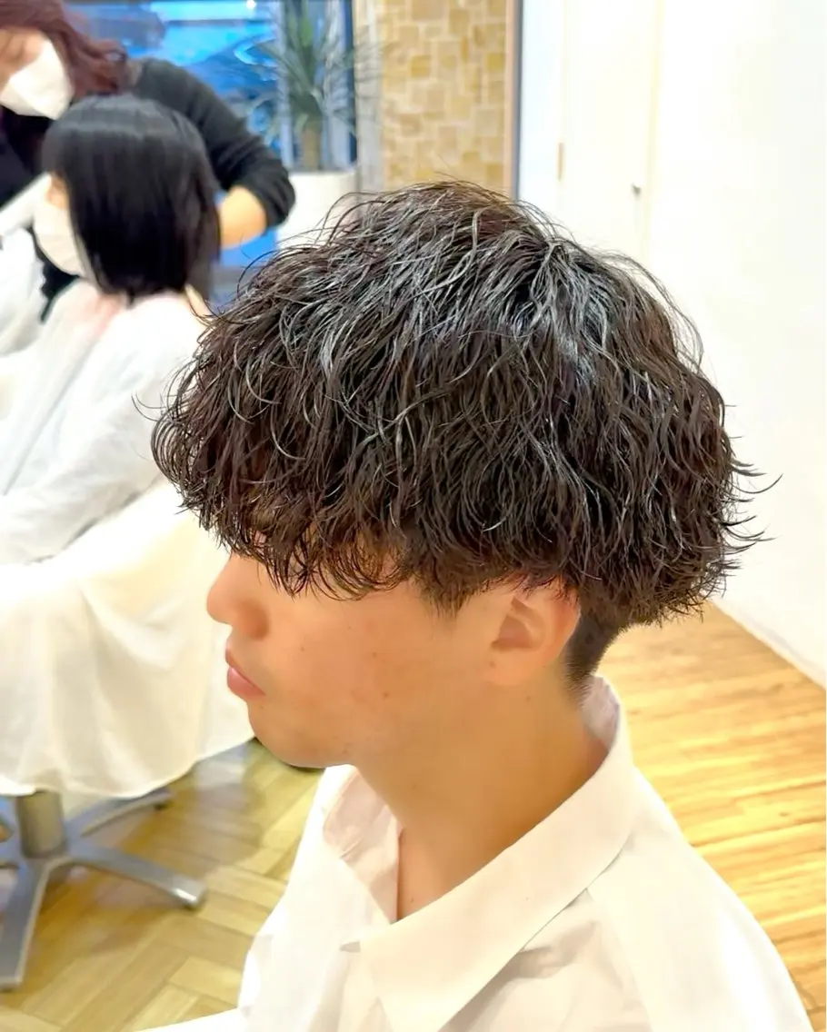 パーマ メンズ マッシュ メンズパーマ 波巻きパーマ カット パーマ ヘッドスパ ☆★メンズ特化★☆ 川地由麿のヘアスタイル