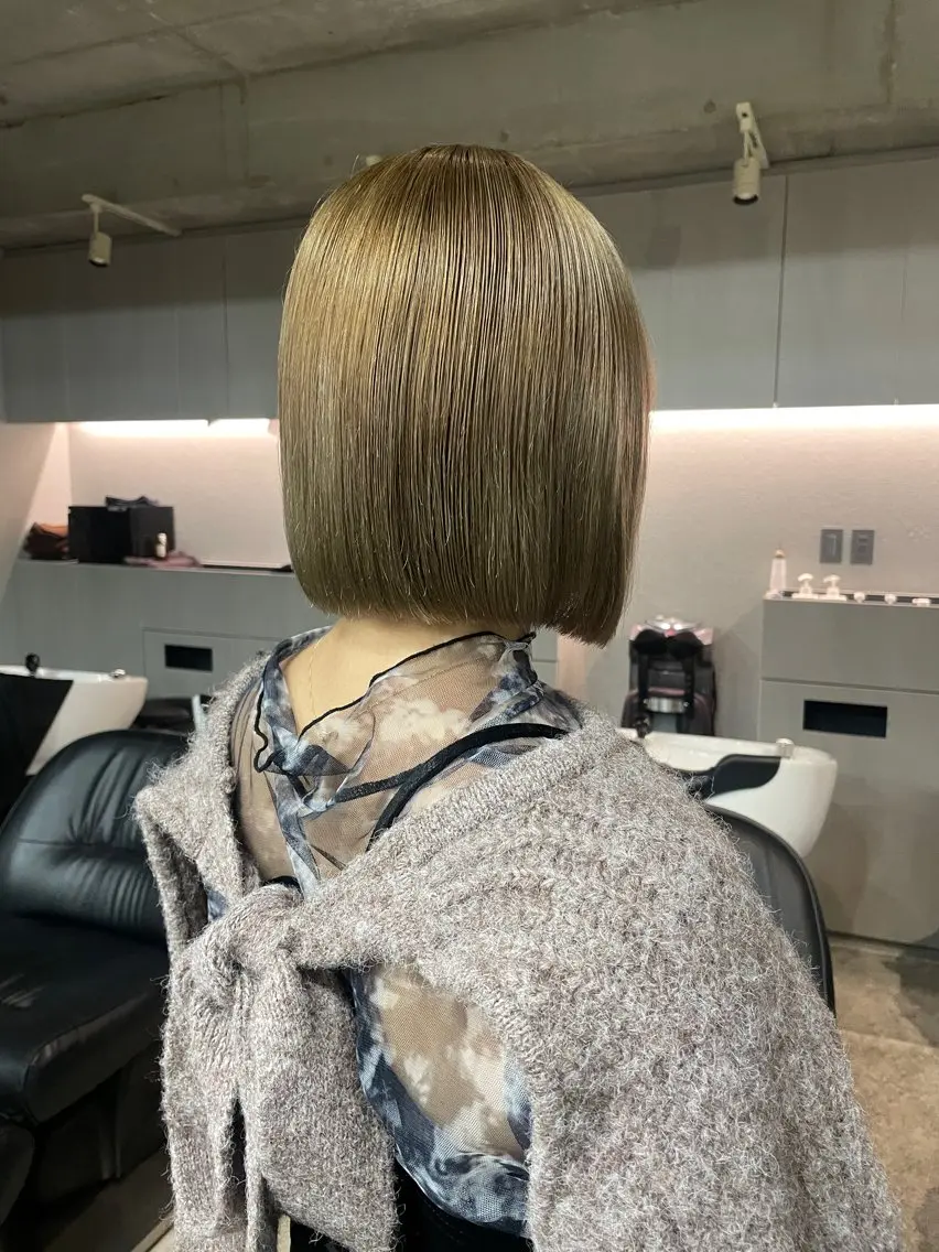ミディアム カラー カット ヘアカラー トリートメント 表参道🌿赤み消し カラー/チナツのヘアスタイル