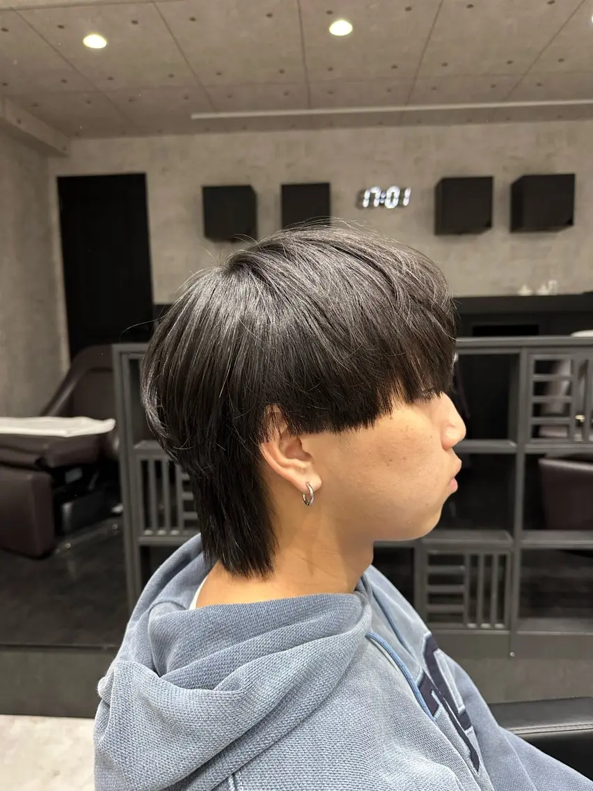 ショート パーマ メンズ マッシュウルフ マッシュ メンズウルフカット ウルフカット カット ユウ🪄 パーマ指名No1のヘアスタイル