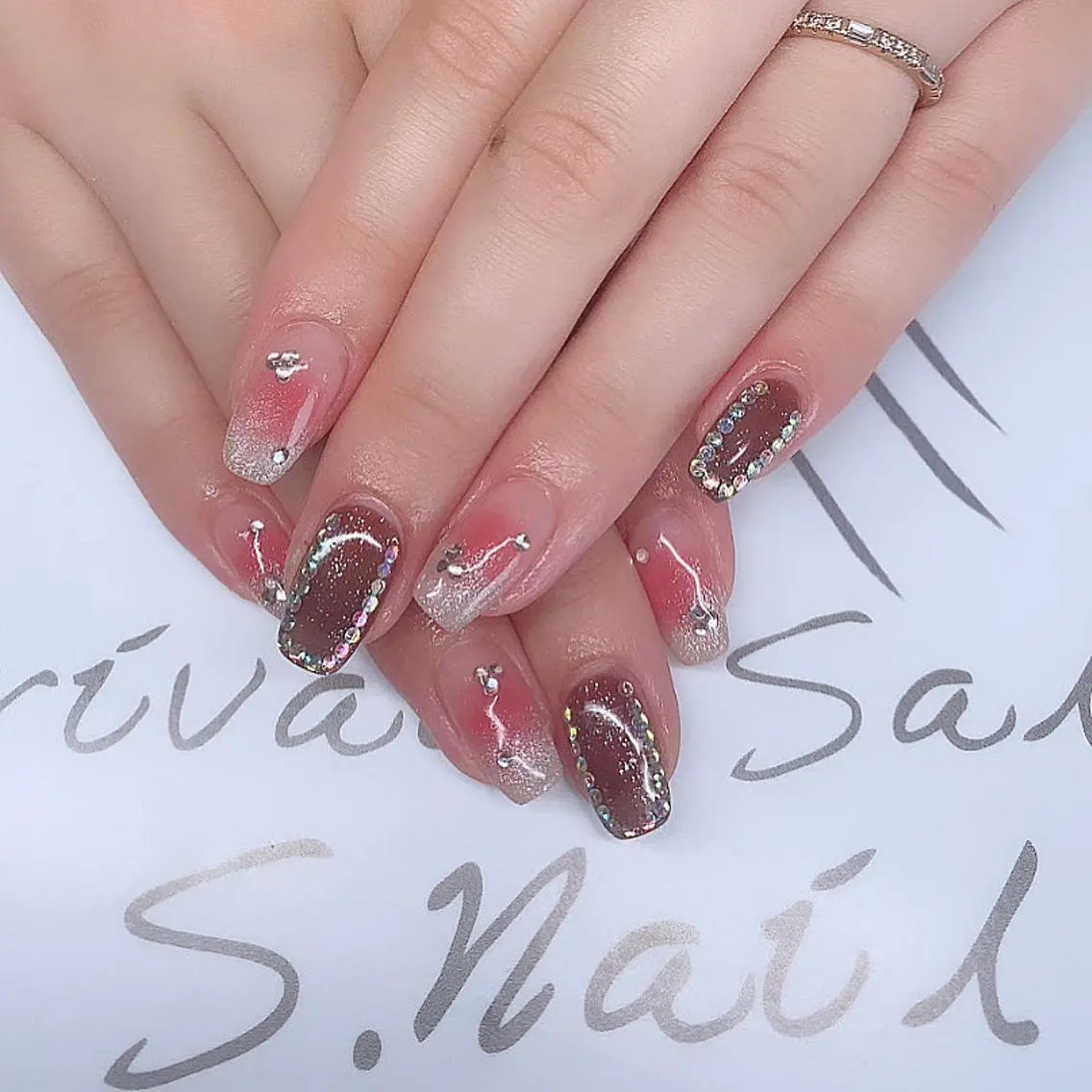 ネイル ハンドネイル 大分S.Nail ⟡.*💠🫧のネイルデザイン