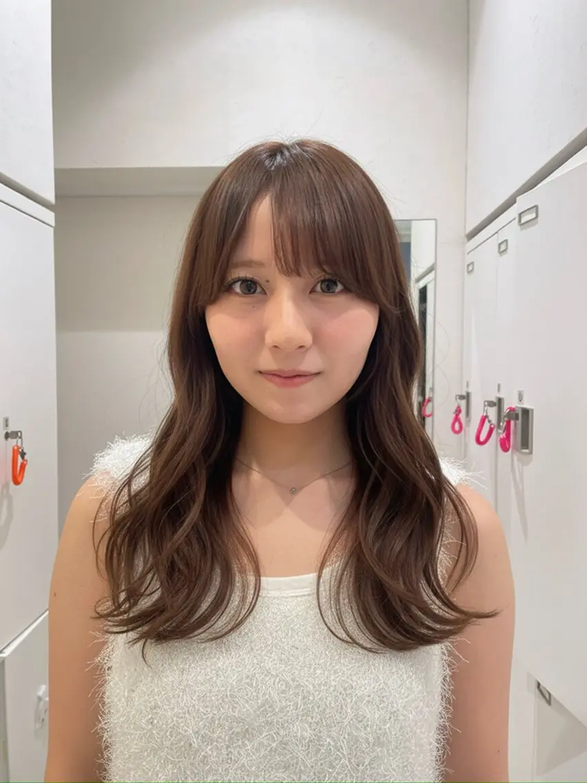 セミロング カラー カット ヘアカラー トリートメント このみ/透明感カラー /ヘアアレンジ🫧のヘアスタイル