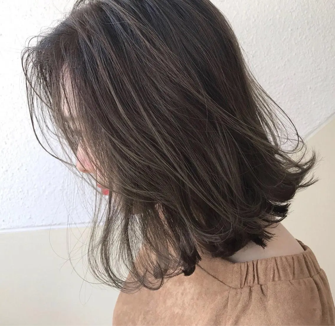 ミディアム カット ヘアカラー ヘアセット 💛髪質改善/透明感 カラー🧡reikaのヘアスタイル