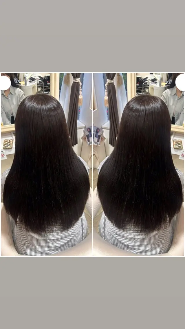 ロング 縮毛矯正 くびれカット🎀 clesc'宮島梨央のヘアスタイル