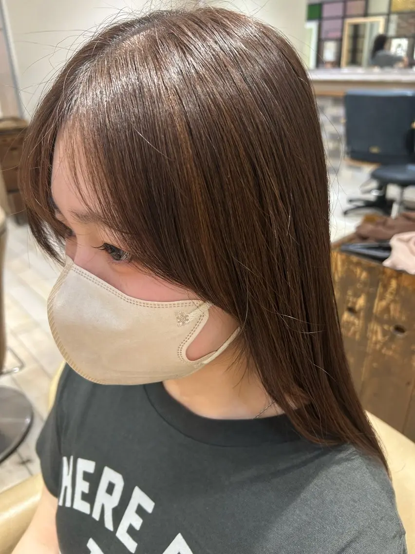 ロング 顔周りカット カット たけだゆうほ♪ ブリーチ/インナーのヘアスタイル