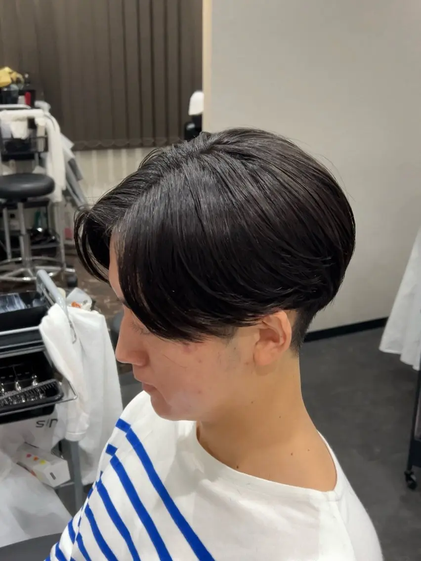 ミディアム メンズ 縮毛矯正 福井 太暉のヘアスタイル