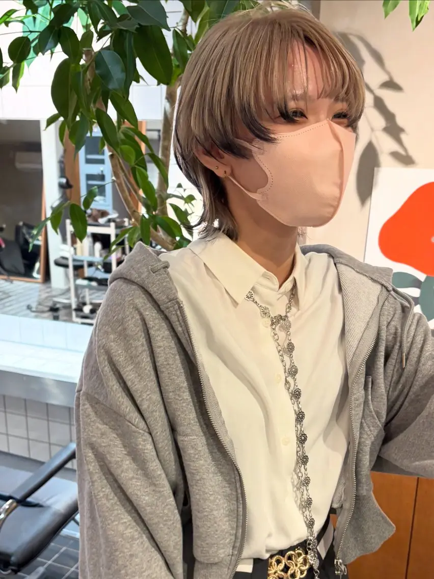 ▶︎カット+ケアブリーチ+カラー ボブ ショート 大人ハイトーンの写真