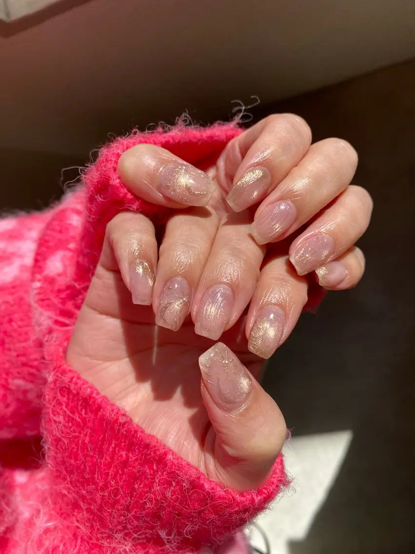 ネイル 成人式 フラッシュネイル フレンチネイル ジェルネイル 卒業式 ハンドネイル 草加ニュアンスネイル 🌚hersのネイルデザイン