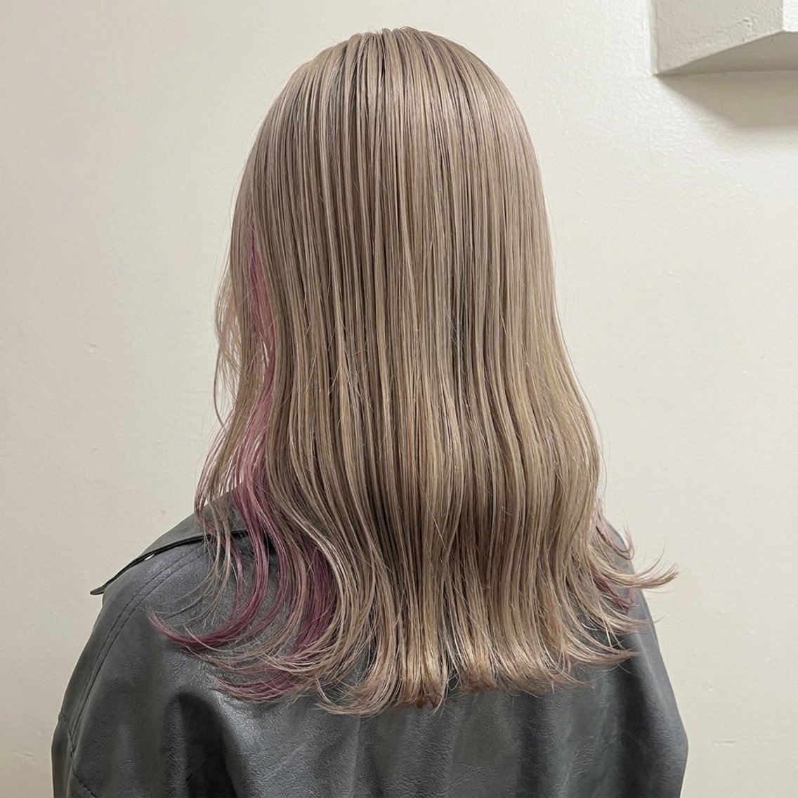 セミロング カラー ヘアカラー トリートメント 🪞盛れるハイトーン 🎀/ももかのヘアスタイル