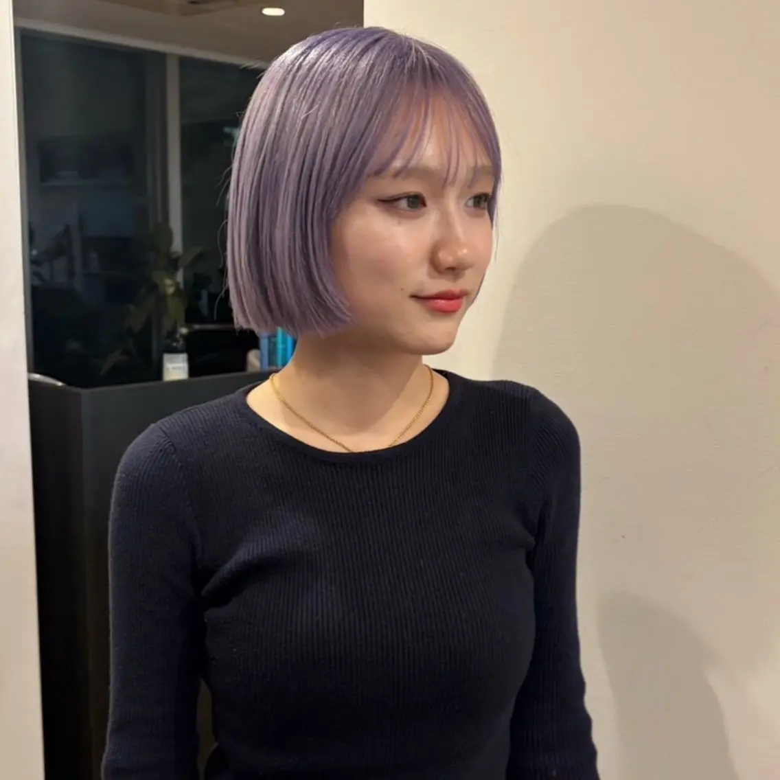 ミディアム カット ヘアカラー トリートメント 鈴木瑛里／ブロンド ベージュ／男女のヘアスタイル