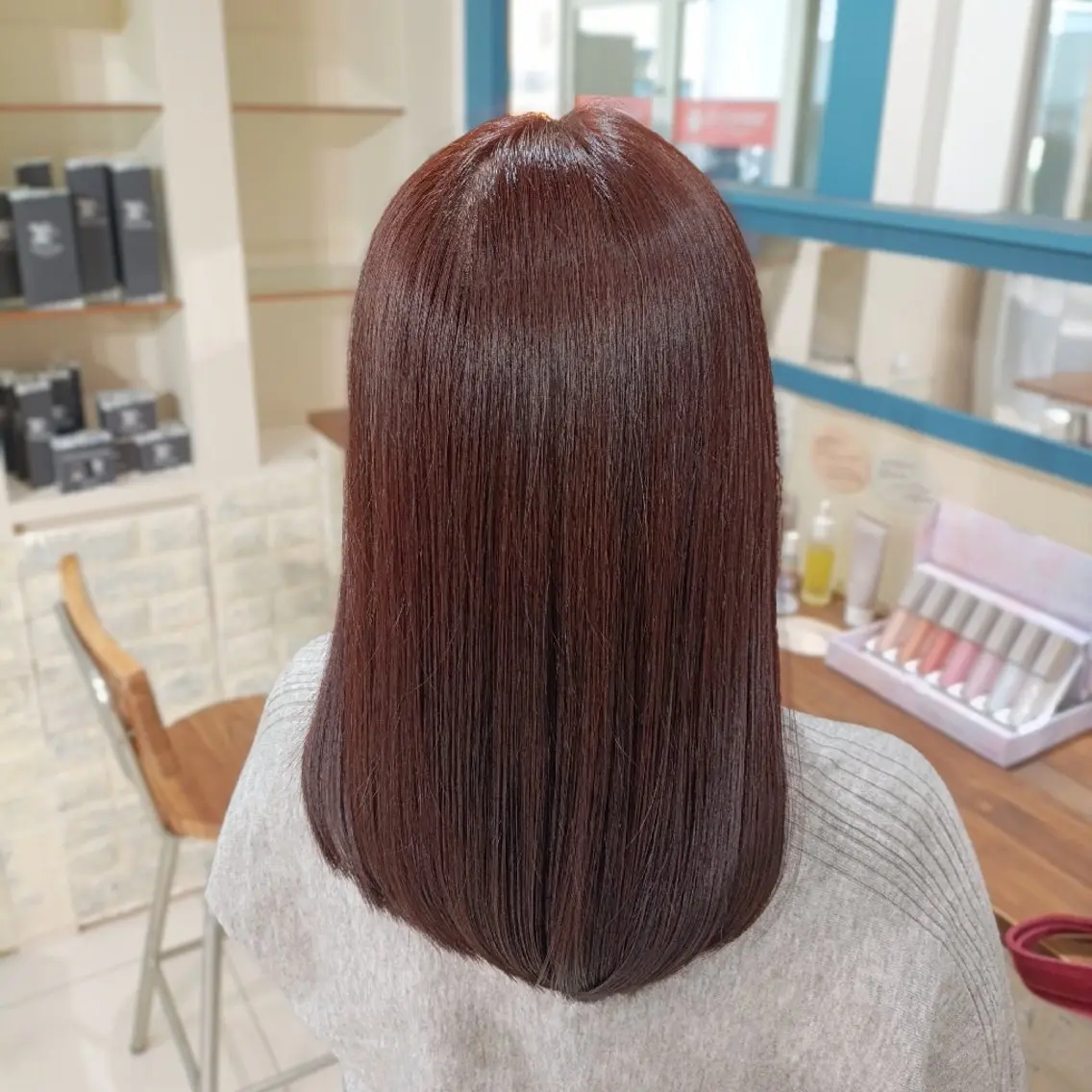 【暖色🧡】カラーモデル🧡ワンカラー+ブローの写真