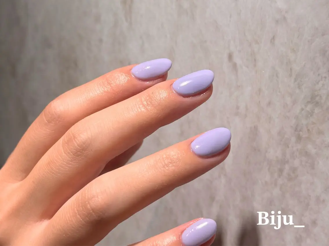 ネイル パステルネイル パープル 春ネイル ハンドネイル Biju_ NailStudioのネイルデザイン