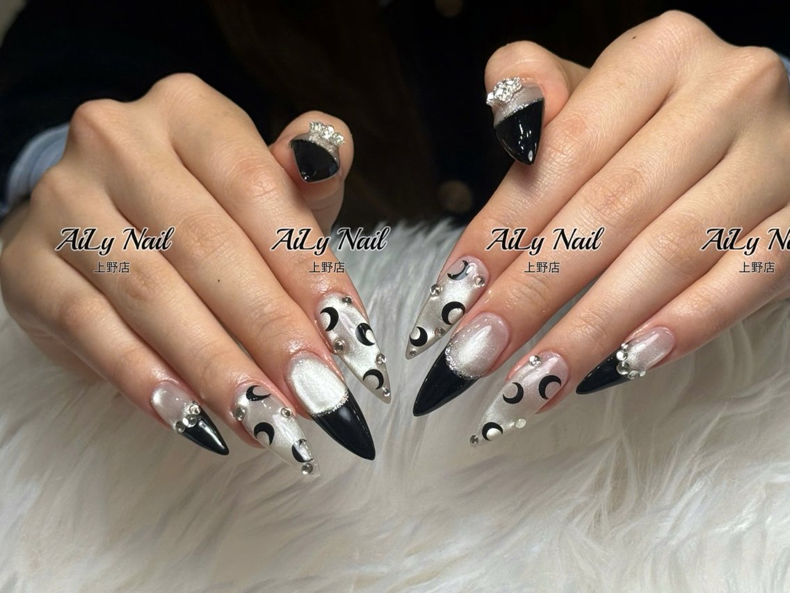 ネイル アートネイル ジェルネイル マグネットネイル ニュアンスネイル シンプルネイル ハンドネイル AiLy Nail 上野店のネイルデザイン